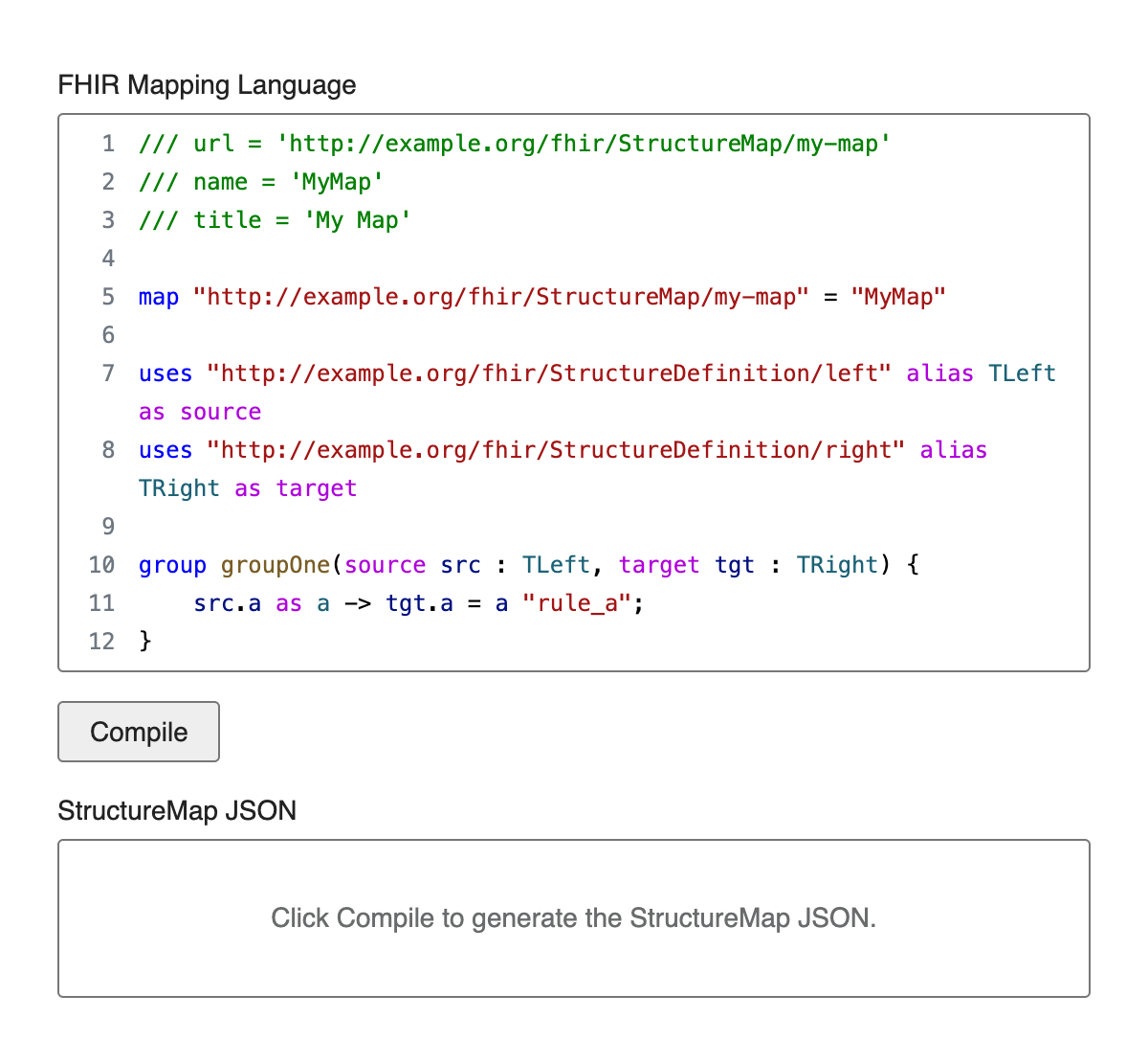 FHIR Mapping Language Compiler