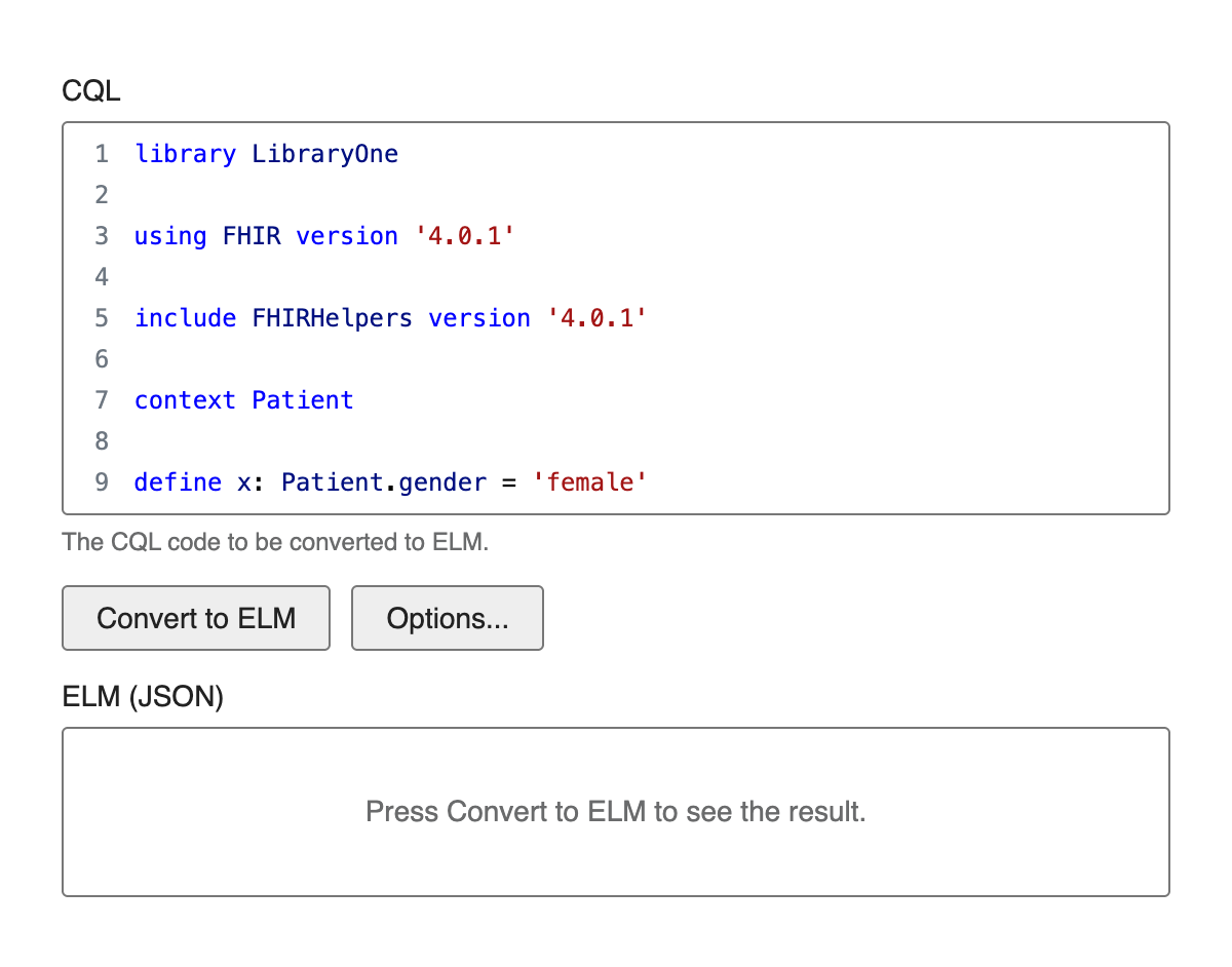 CQL-to-ELM Converter
