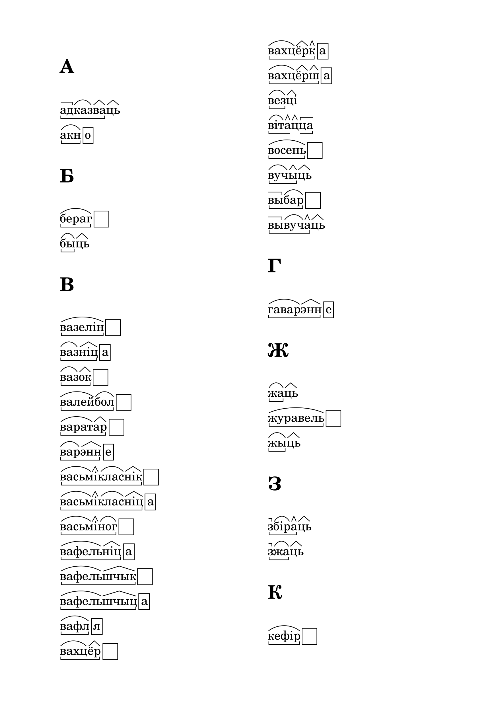 Марфемны слоўнік беларускай мовы (sample page 1)