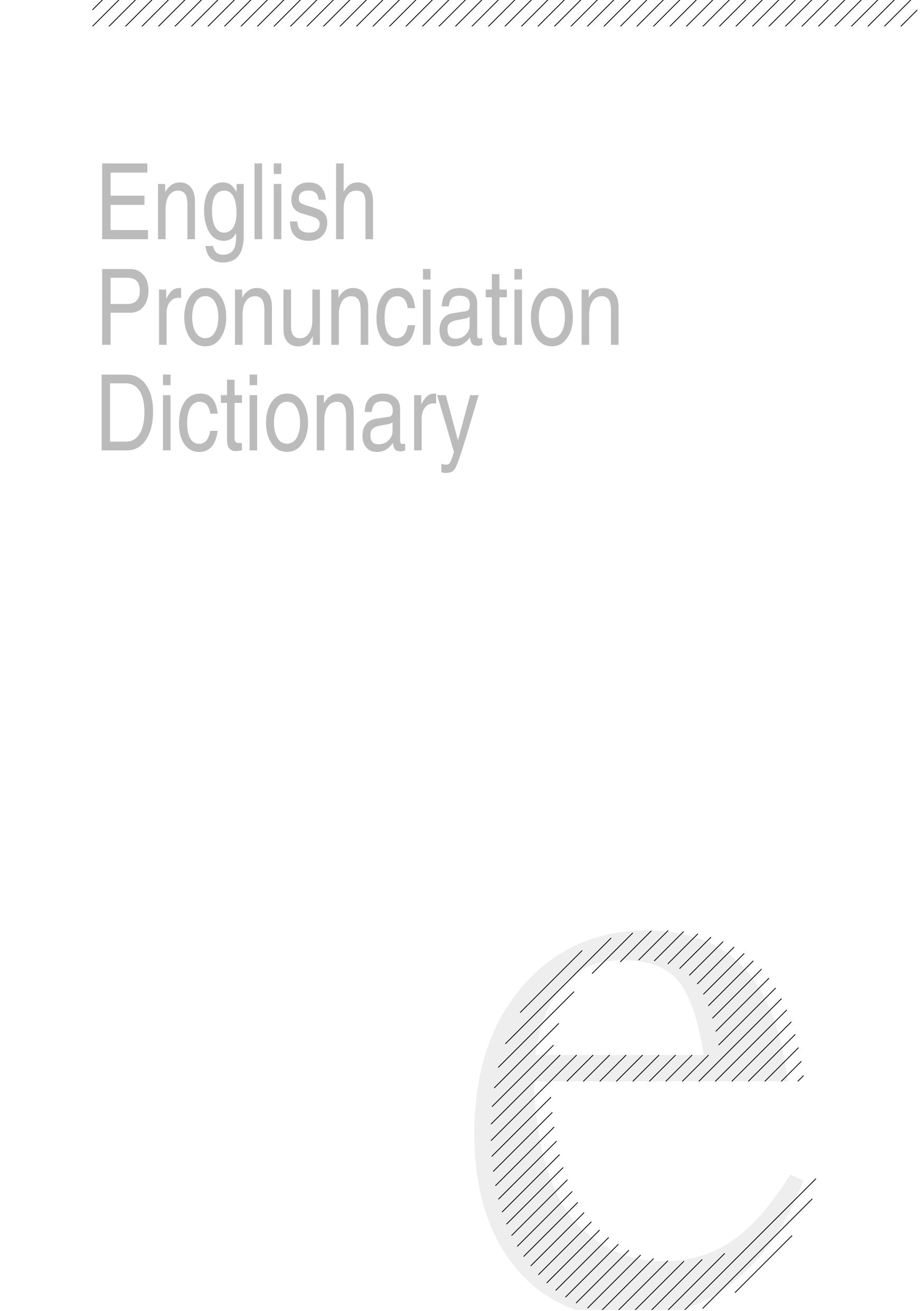 English Pronunciation Dictionary (IPA Dictionary) (sample page 1)