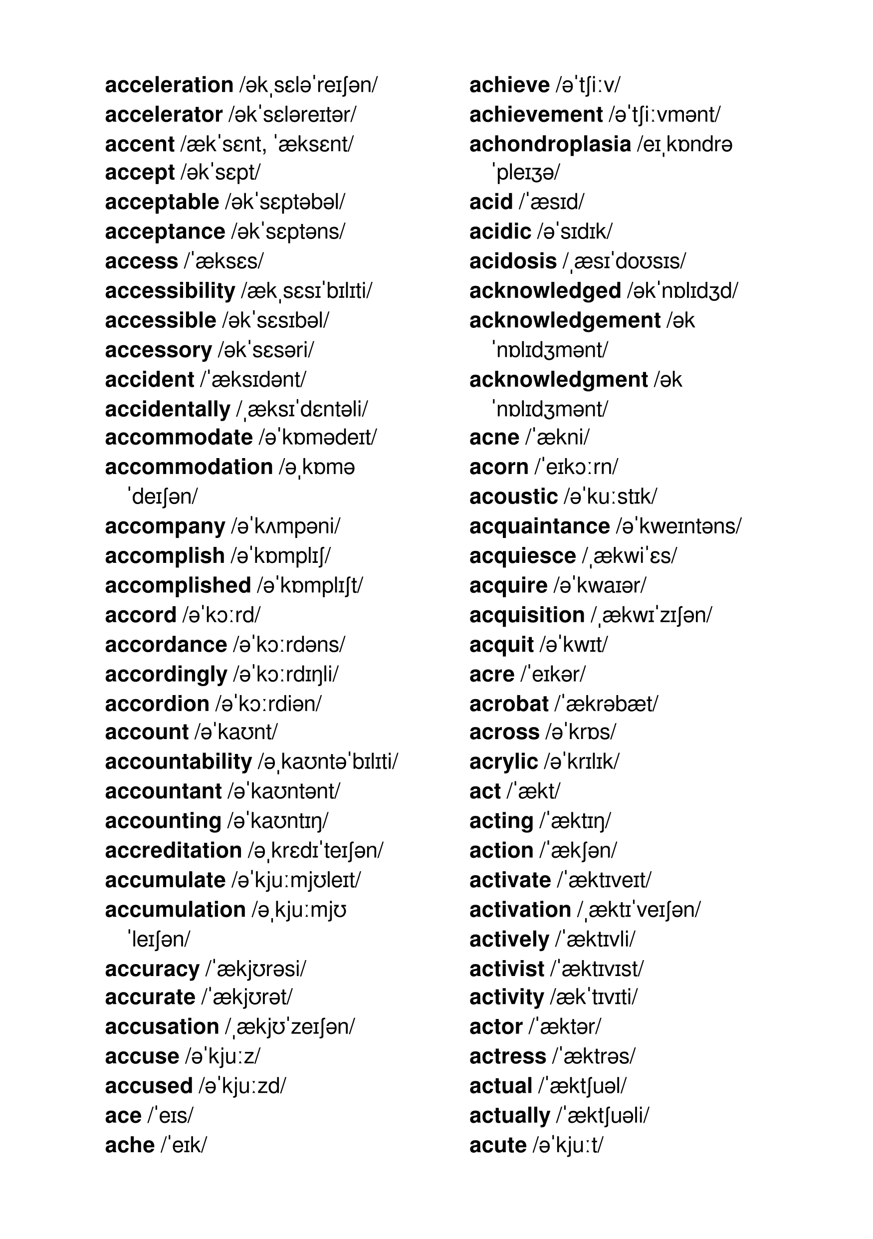 English Pronunciation Dictionary (IPA Dictionary) (sample page 3)